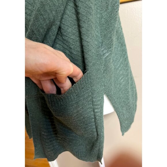 Old Navy Sweater Cardigan Open Green Lightweight 3/4 Slv Rayon Cotton Womens XS - Picture 4 of 5